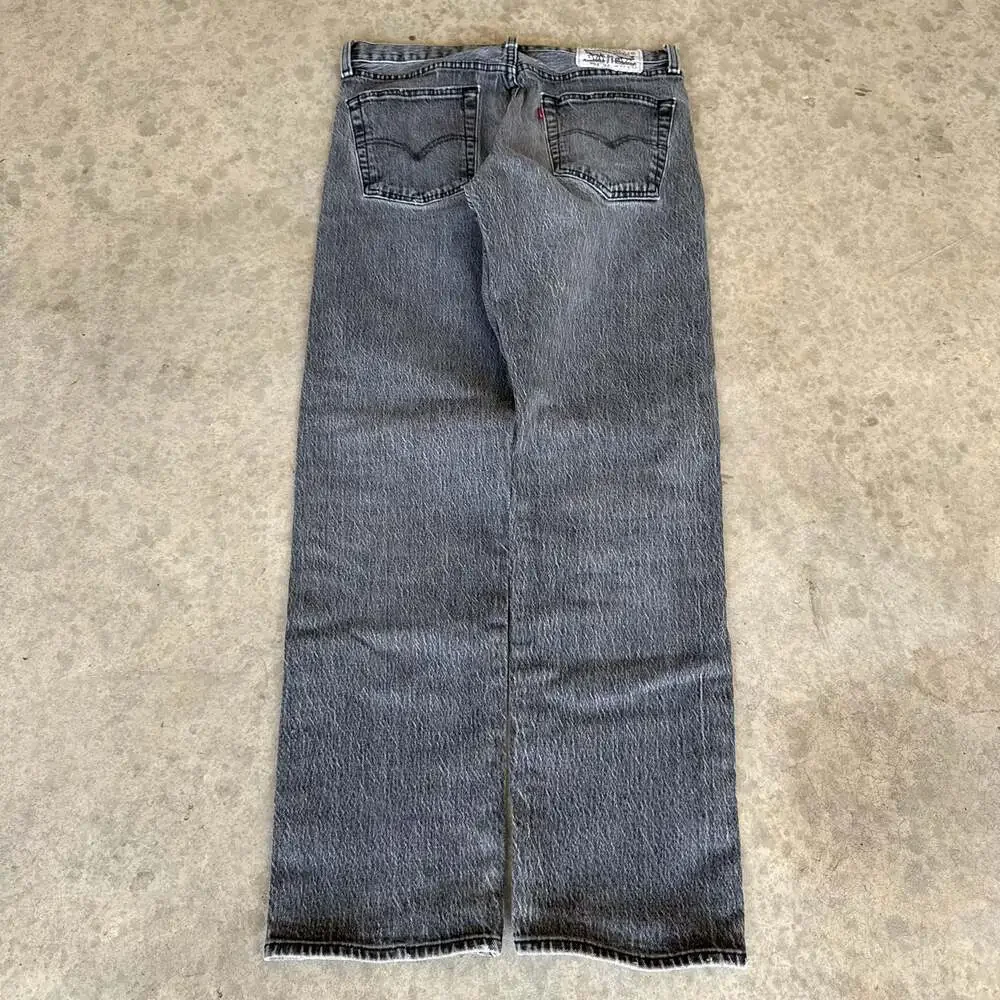 Vintage Levi's 501 Button Fly Straight Leg Jeans in Washed Black